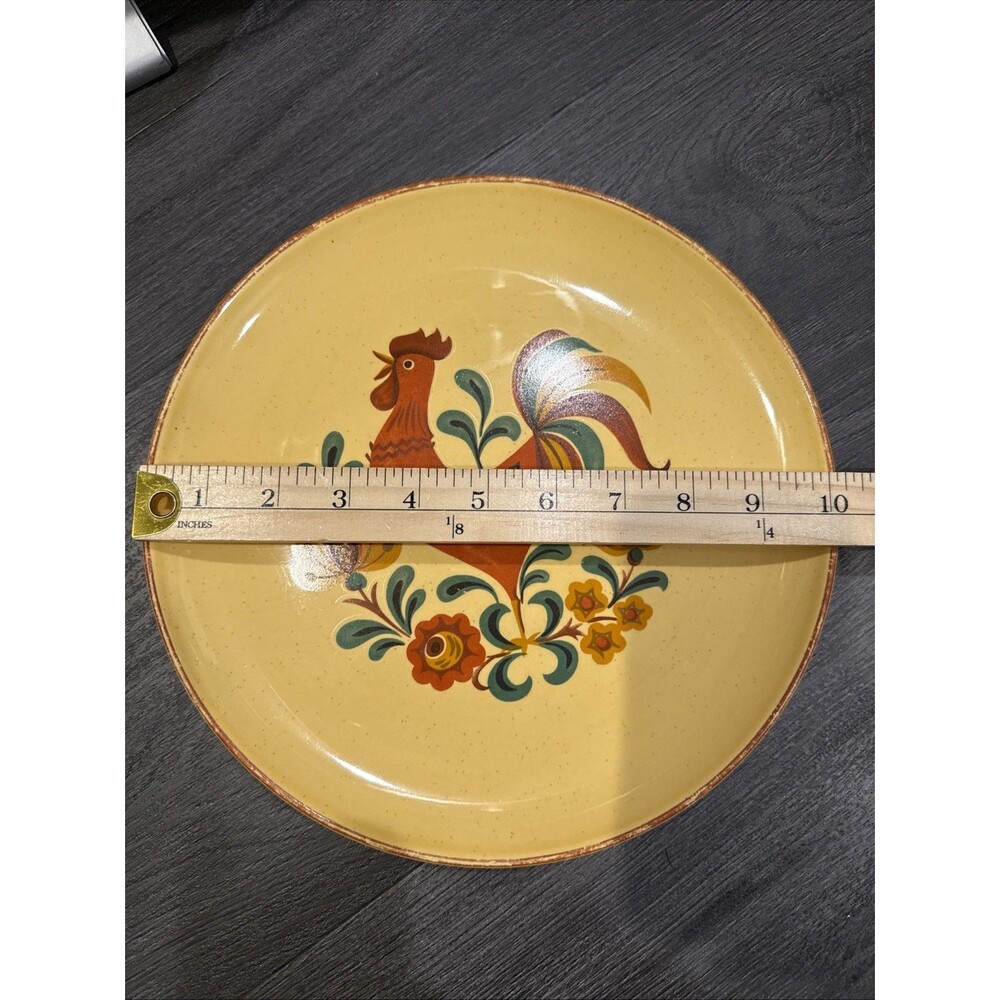 Vintage Taylor Simth & Taylor Rooster Dinner Plate 10 1/8" - Picture 2 of 10